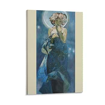 Amazon.co.jp: Alphonse Muchaアルフォンス・ミュシャ「月と星